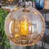 Koyoto Hanglamp, Kogellampje, Hanglamp 45 cm Amber, Duidelijk, Rookkleurig, 5-lichts