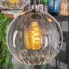 Koyoto Hanglamp, Kogellampje, Hanglamp Duidelijk, Rookkleurig, 5-lichts