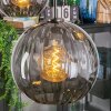 Koyoto Hanglamp, Kogellampje, Hanglamp Amber, Rookkleurig, 5-lichts