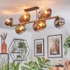 Koyoto Plafondlamp, Kogellampje Goud, Zwart, 10-lichts