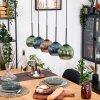 Koyoto Hanglamp, Kogellampje, Hanglamp Natuurlijke kleuren, Zwart, 5-lichts