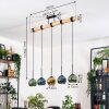Koyoto Hanglamp, Kogellampje, Hanglamp Natuurlijke kleuren, Zwart, 5-lichts