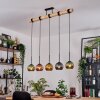 Koyoto Hanglamp, Kogellampje, Hanglamp Natuurlijke kleuren, Zwart, 5-lichts