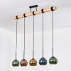 Koyoto Hanglamp, Kogellampje, Hanglamp Natuurlijke kleuren, Zwart, 5-lichts