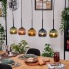 Koyoto Hanglamp, Kogellampje, Hanglamp Natuurlijke kleuren, Zwart, 5-lichts