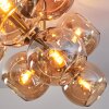 Koyoto Plafondlamp, Kogellampje Goud, Zwart, 10-lichts