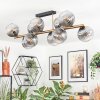Koyoto Plafondlamp, Kogellampje Goud, Zwart, 10-lichts