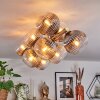 Koyoto Plafondlamp, Kogellampje Goud, Zwart, 10-lichts