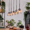 Koyoto Hanglamp, Kogellampje, Hanglamp Natuurlijke kleuren, Zwart, 5-lichts