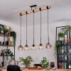 Koyoto Hanglamp, Kogellampje, Hanglamp Natuurlijke kleuren, Zwart, 5-lichts