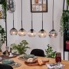 Koyoto Hanglamp, Kogellampje, Hanglamp Natuurlijke kleuren, Zwart, 5-lichts