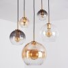Koyoto Hanglamp, Kogellampje, Hanglamp Goud, Zwart, 5-lichts Koyoto Hanglamp, Kogellampje, Hanglamp Goud, Zwart, 5-lichts