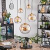 Koyoto Hanglamp, Kogellampje, Hanglamp Goud, Zwart, 5-lichts