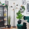 Koyoto Kogellampje, Staande lamp Amber, Duidelijk, Rookkleurig, 5-lichts