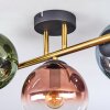 Gastor Plafondlamp, Kogellampje Goud, Zwart, 3-lichts