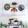 Gastor Plafondlamp, Kogellampje Goud, Zwart, 3-lichts