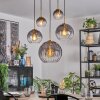 Koyoto Hanglamp, Kogellampje, Hanglamp Goud, Zwart, 5-lichts