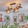 Ripoll Plafondlamp, Kogellampje Goud, Zwart, 8-lichts