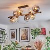 Ripoll Plafondlamp, Kogellampje Goud, Zwart, 8-lichts