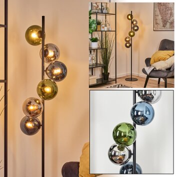 Gastor Kogellampje, Staande lamp 34 cm Blauw, Chroom, Groen, Rookkleurig, 6-lichts