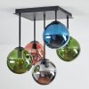 Gastor Plafondlamp, Kogellampje Blauw, Chroom, Groen, Koperkleurig, Rookkleurig, 5-lichts