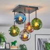 Gastor Plafondlamp, Kogellampje Blauw, Chroom, Groen, Koperkleurig, Rookkleurig, 5-lichts