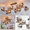 Koyoto Plafondlamp, Kogellampje Goud, Zwart, 10-lichts