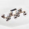 Koyoto Plafondlamp, Kogellampje Goud, Zwart, 10-lichts