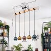 Koyoto Hanglamp, Kogellampje, Hanglamp Natuurlijke kleuren, Zwart, 5-lichts