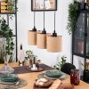 Soungou Hanglamp, Hanglamp Natuurlijke kleuren, Zwart, 3-lichts