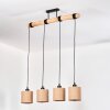 Soungou Hanglamp, Hanglamp Natuurlijke kleuren, Zwart, 4-lichts