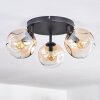 Ripoll Plafondlamp, Kogellampje Amber, Duidelijk, 3-lichts