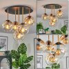 Ripoll Plafondlamp, Kogellampje Messing, Zwart, 5-lichts