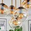 Ripoll Plafondlamp, Kogellampje Messing, Zwart, 5-lichts