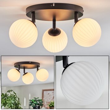 Chehalis Plafondlamp, Kogellampje 44 cm Wit, 3-lichts