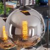 Koyoto Hanglamp, Kogellampje, Hanglamp Chroom, Rookkleurig, 6-lichts