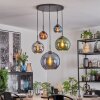 Koyoto Hanglamp, Kogellampje, Hanglamp Blauw, Chroom, Groen, Koperkleurig, Rookkleurig, 5-lichts