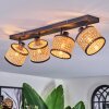 Ramila Plafondlamp, Plafondspot Zwart, 4-lichts
