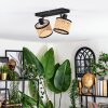 Ramila Plafondlamp, Plafondspot Zwart, 2-lichts