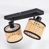 Ramila Plafondlamp, Plafondspot Zwart, 2-lichts