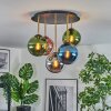Gastor Plafondlamp, Kogellampje 45 cm Messing, Zwart, 5-lichts
