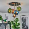 Gastor Plafondlamp, Kogellampje 45 cm Messing, Zwart, 5-lichts