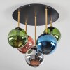 Gastor Plafondlamp, Kogellampje 45 cm Messing, Zwart, 5-lichts