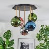 Gastor Plafondlamp, Kogellampje 45 cm Messing, Zwart, 5-lichts