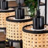 Ramila Hanglamp, Hanglamp Natuurlijke kleuren, Zwart, 3-lichts