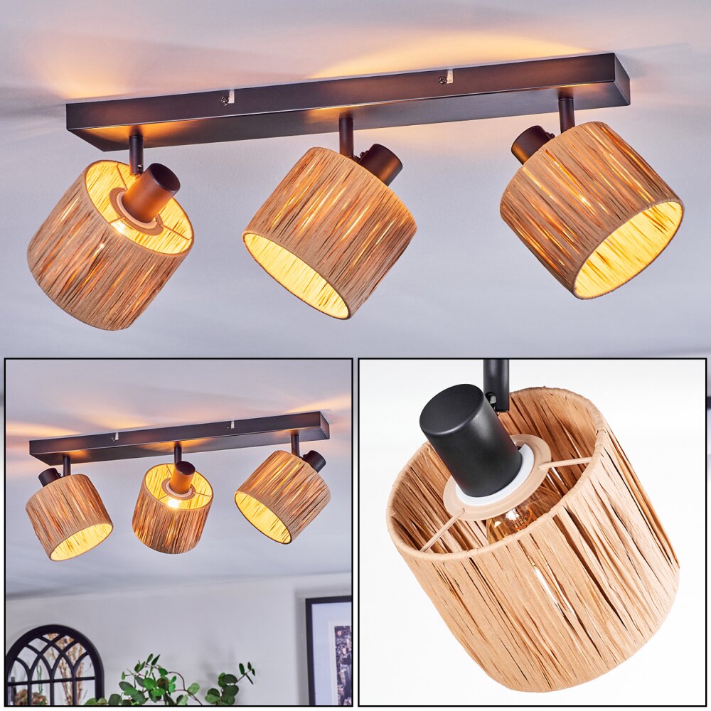 Granja Plafondlamp, Plafondspot Zwart, 3-lichts main product photo