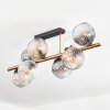 Ripoll Plafondlamp, Kogellampje Goud, Zwart, 8-lichts