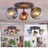 Gastor Plafondlamp, Kogellampje Blauw, Groen, Duidelijk, Koperkleurig, 3-lichts