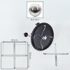 Ripoll Plafondlamp, Kogellampje Messing, Zwart, 5-lichts