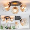 Chehalis Plafondlamp, Kogellampje 48.5 cm Amber, Duidelijk, 3-lichts
